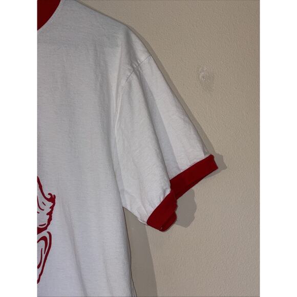 KFC Kentucky Fried Chicken Colonel Sanders White Ringer Tee Shirt Adult Large - Picture 3 of 7